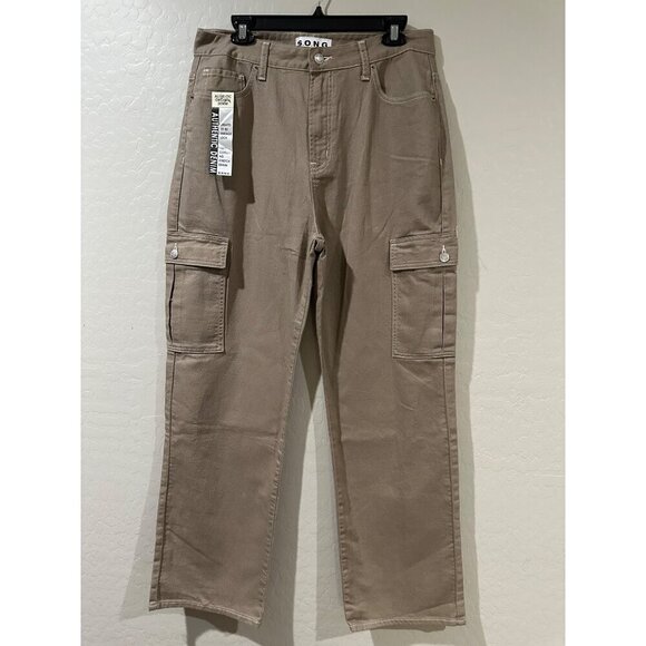 S.O.N.G Khaki Cargo Jean size 13/31 NWT - Picture 1 of 7